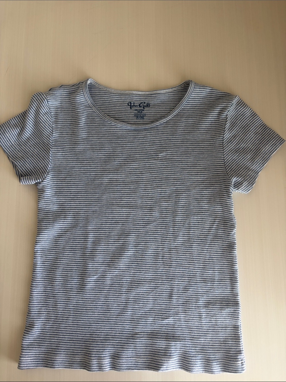 Brandy Melville Blue & White Striped Short Sleeve Tee